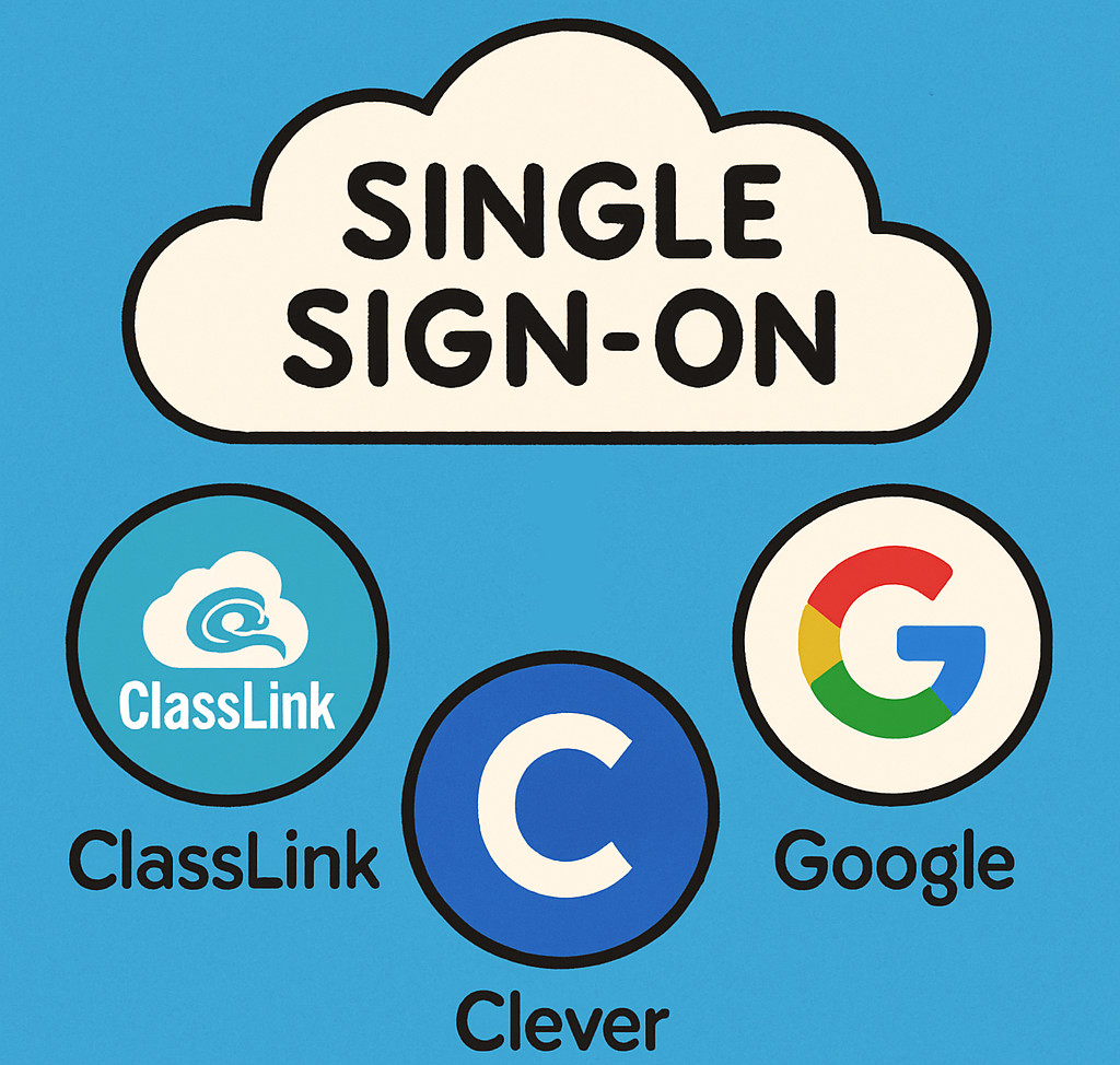 Cartoon photograph representing Single Sign On
