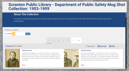 Scranton Public Library - Department of Public Safety Mug Shot Collection: 1903-1909